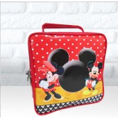 Maletinha Quadrada Tema Mickey e Minnie 