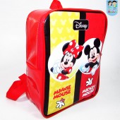 mochila g Quadrada Mickey e Minnie